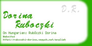 dorina ruboczki business card